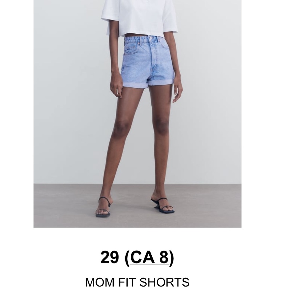 ZARA High Rise Mom Shorts